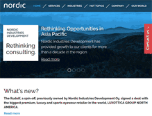 Tablet Screenshot of nordic-industries.com